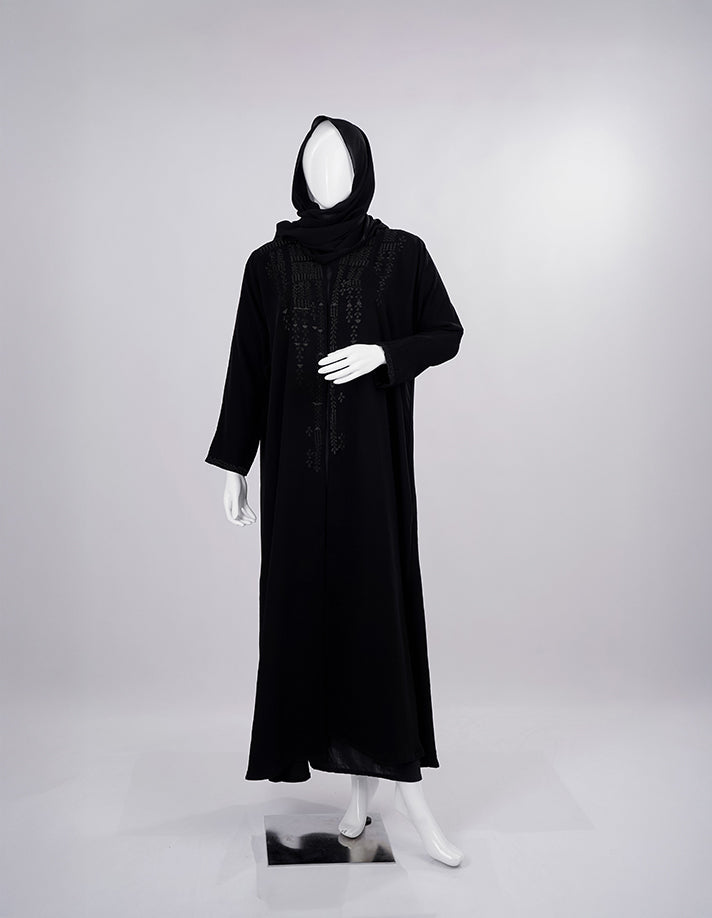 Liara Lace-Cuff Panel Abaya