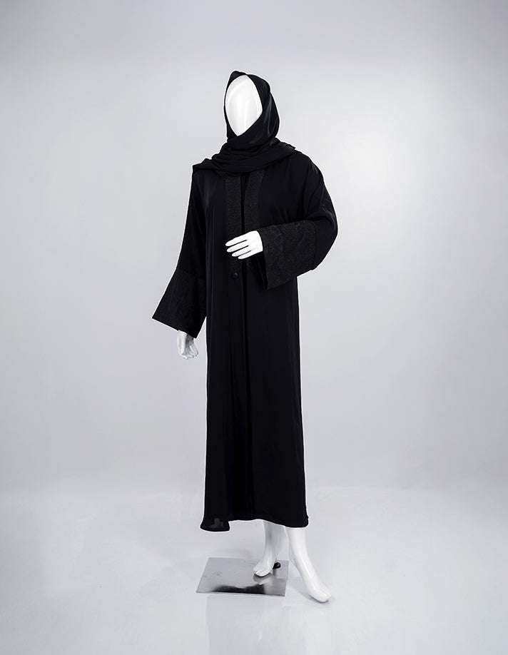 Noir Classic Embroidered Abaya