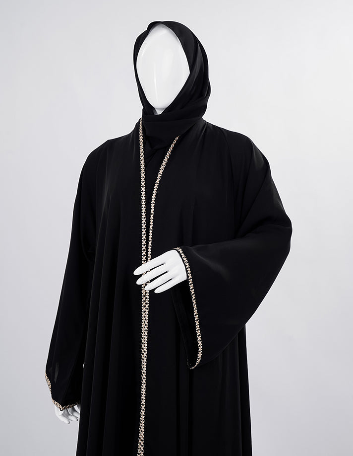 Liara Noor Trim Open Abaya