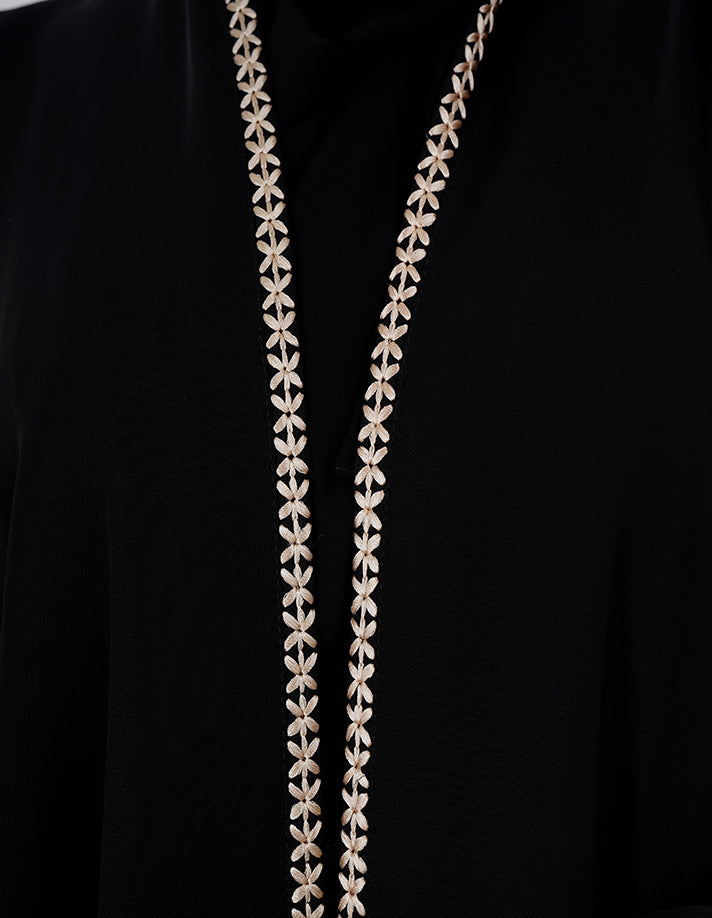 Liara Noor Trim Open Abaya
