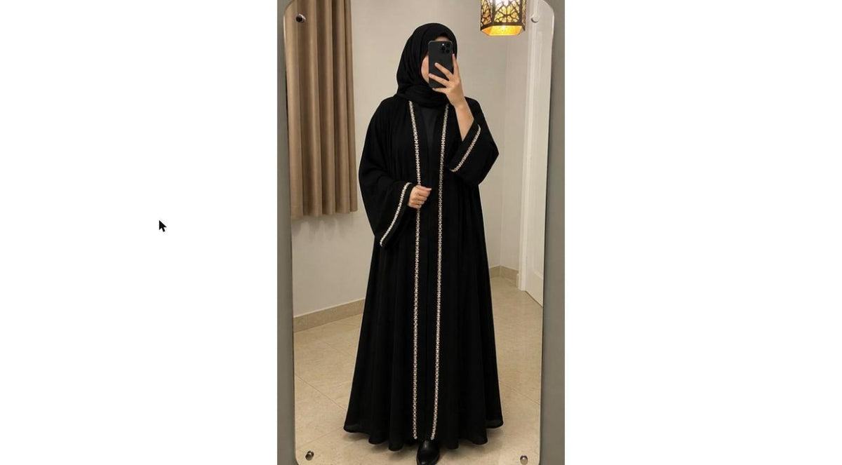 Liara Noor Trim Open Abaya