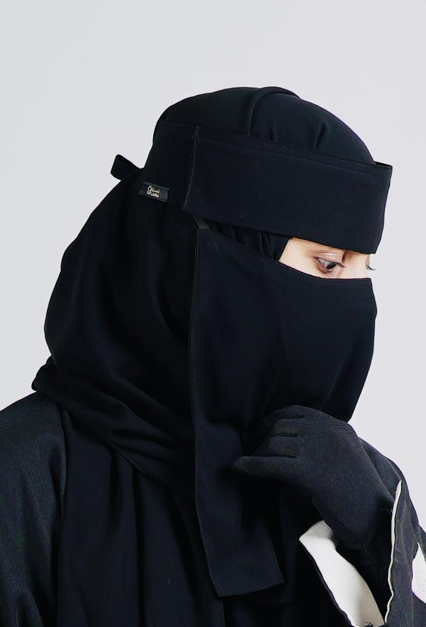 Liara Large Flap Niqab – 11 Inch Length