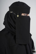 Liara Medium Niqab with Leaf Locket – 10 Inch Length