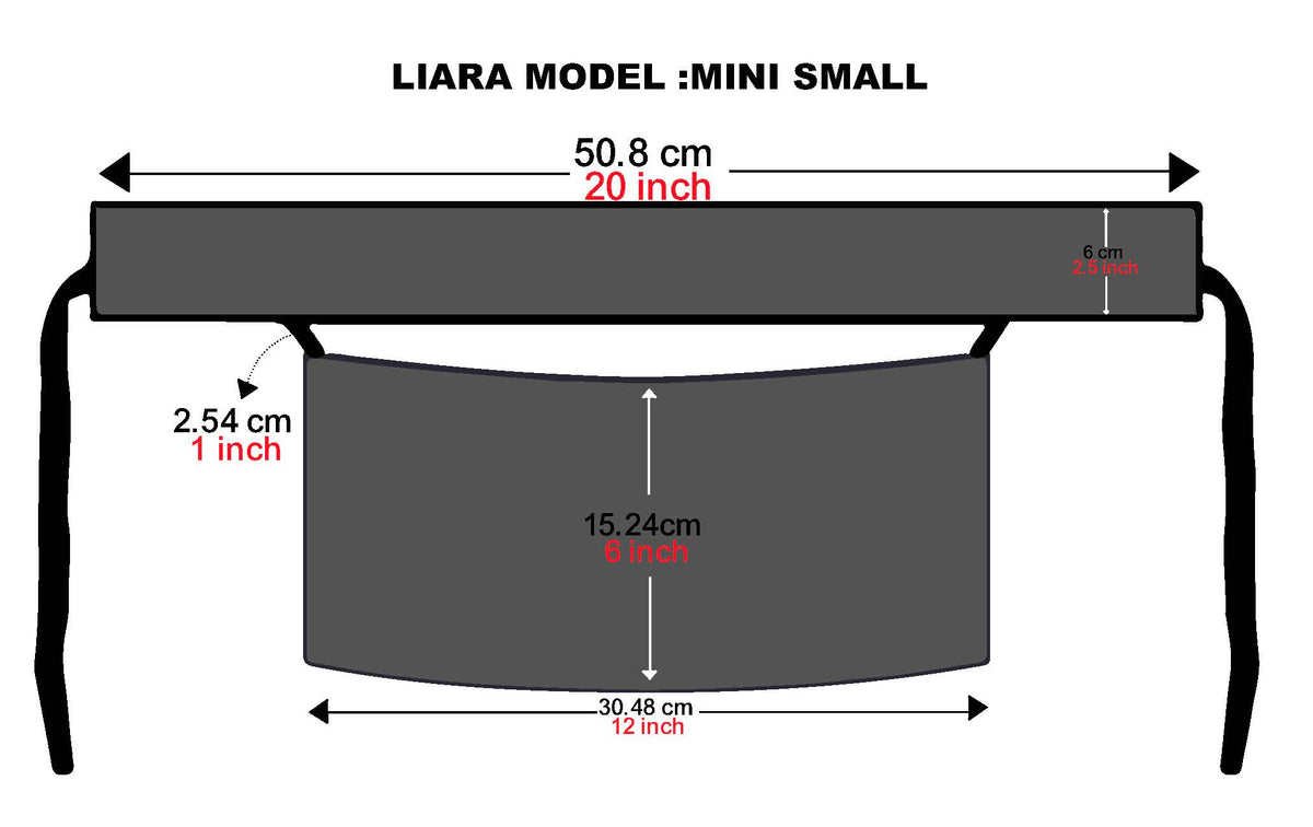 Liara Mini Small Round Locket Niqab – 6 Inch Length