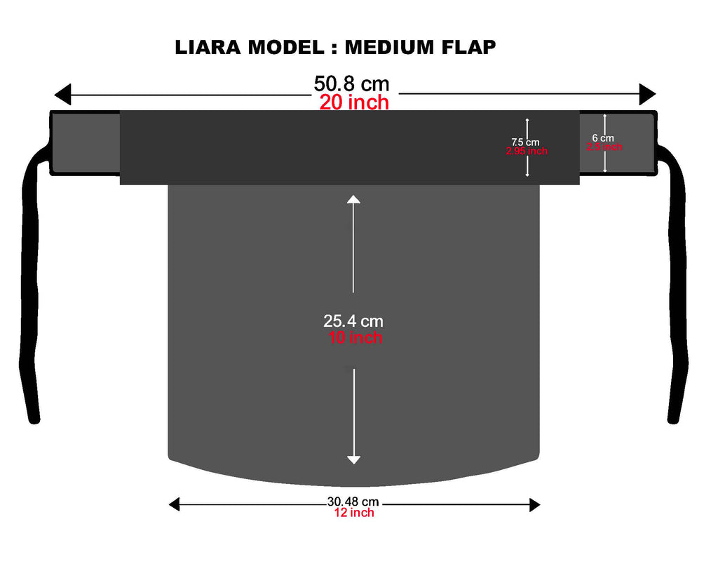 Liara Medium Flap Niqab with Leaf Locket – 10 Inch Length