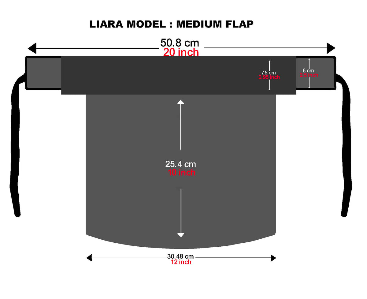 Liara Medium Flap Niqab with Leaf Locket – 10 Inch Length