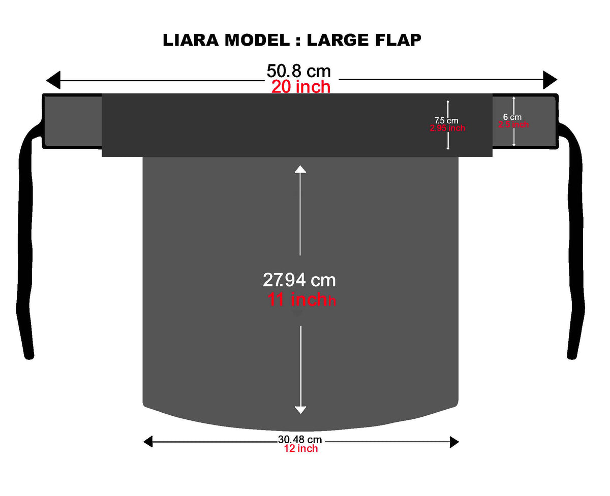 Liara Large Flap Niqab – 11 Inch Length