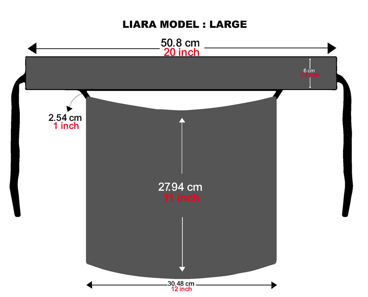 Liara Large Niqab with Round Locket – 11 Inch Length