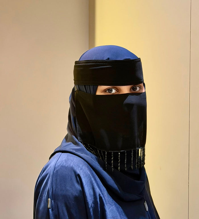 Liara Long Stone Work XS Niqab – 5 Inch Length