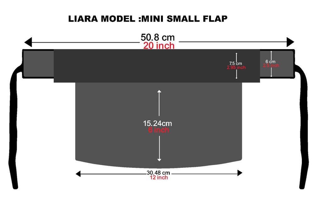 Liara Mini Small Flap Niqab – 6 Inch Length