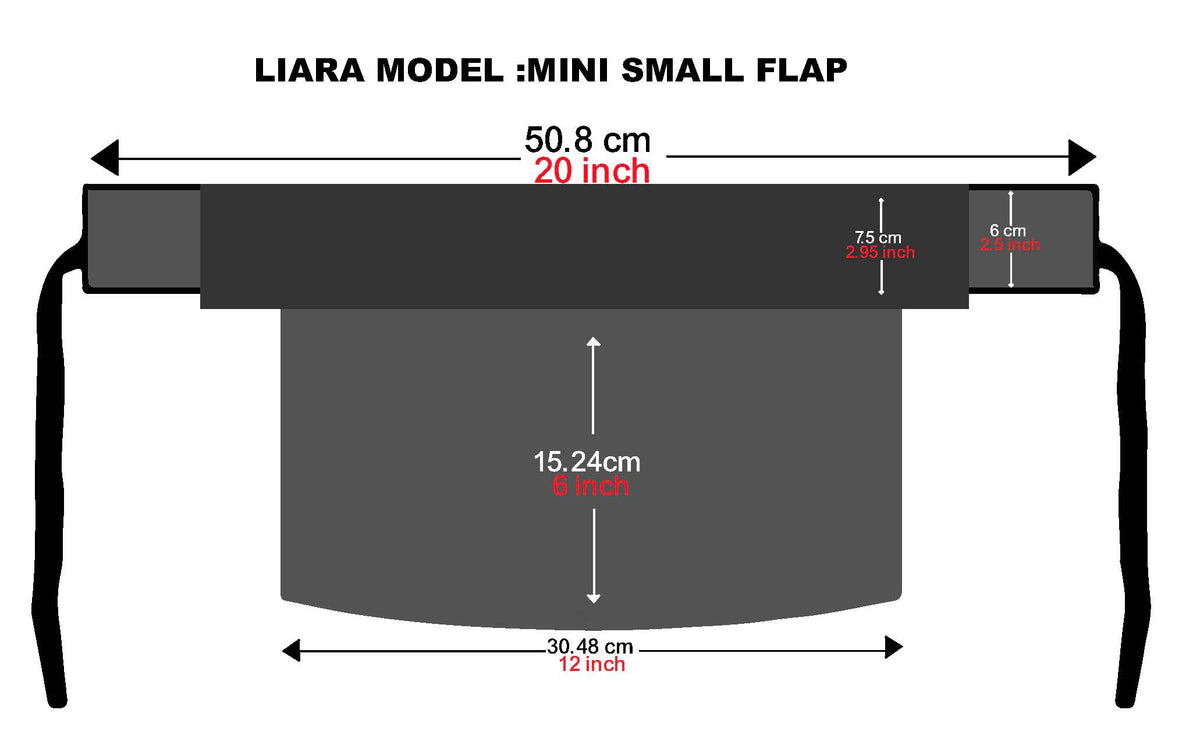 Liara Mini Small Flap Niqab – 6 Inch Length