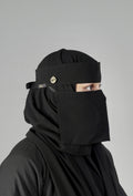 Liara Mini Small Round Locket Niqab – 6 Inch Length