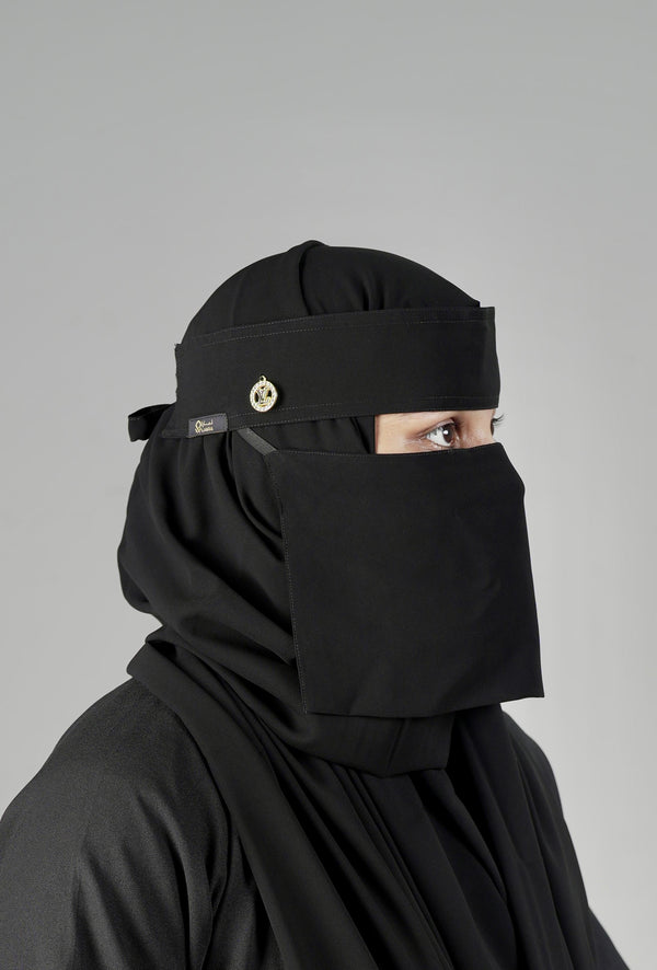 Liara Mini Small Round Locket Niqab – 6 Inch Length