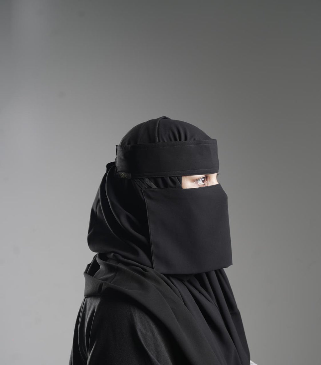 Liara Mini Small Double Elastic Niqab – 6 Inch Length