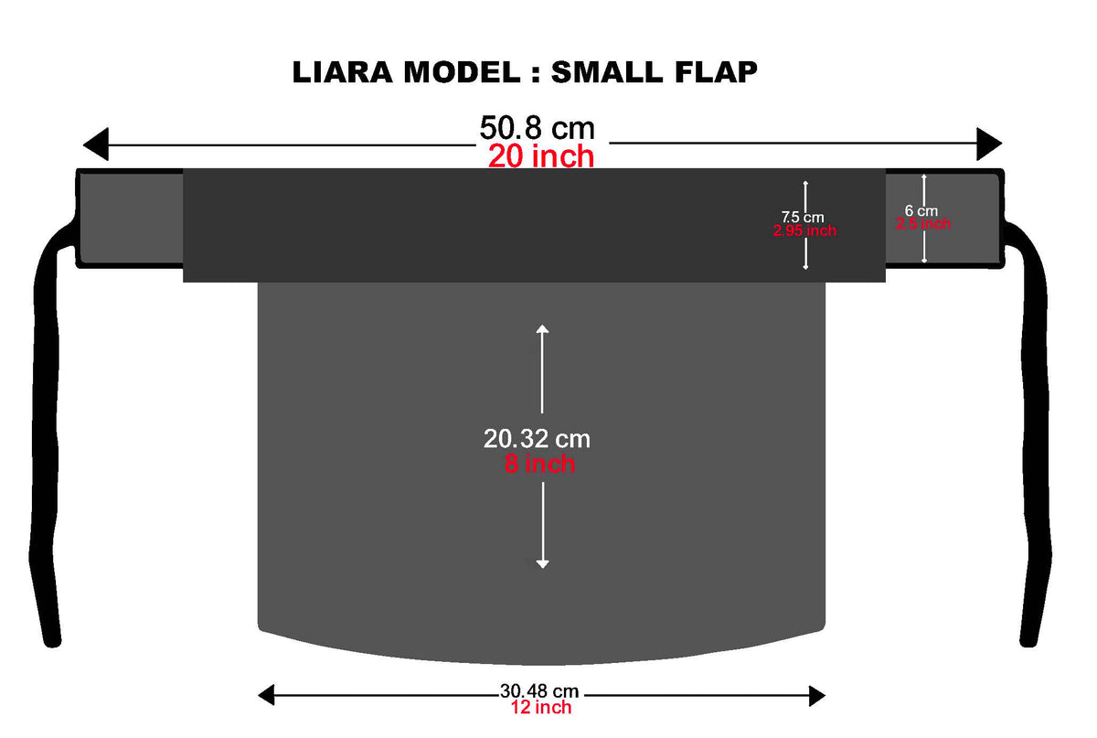 Liara Small Size Flap Niqab – 8 Inch Length