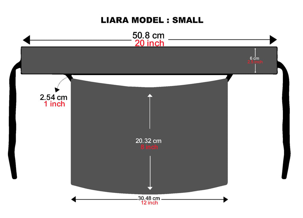 Liara Small Double Elastic Niqab – 8 Inch Length