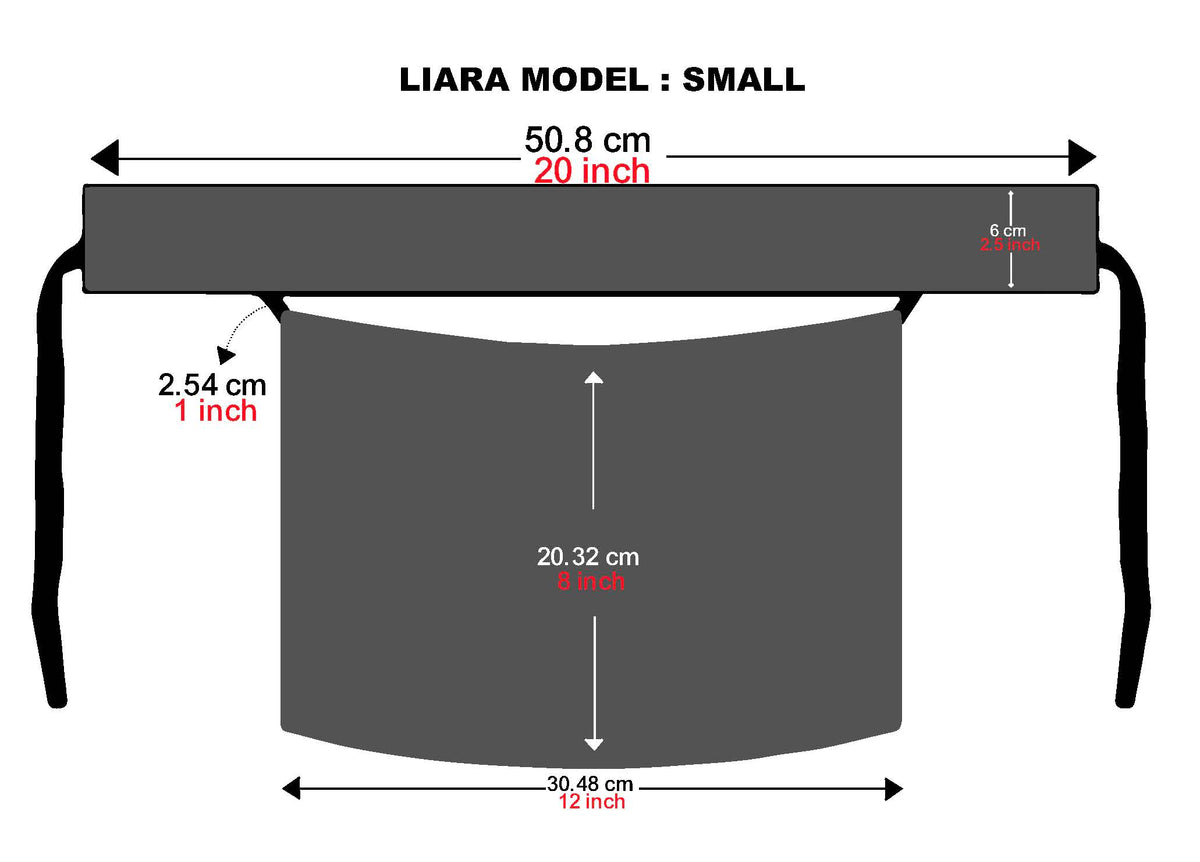 Liara Small Double Elastic Niqab – 8 Inch Length