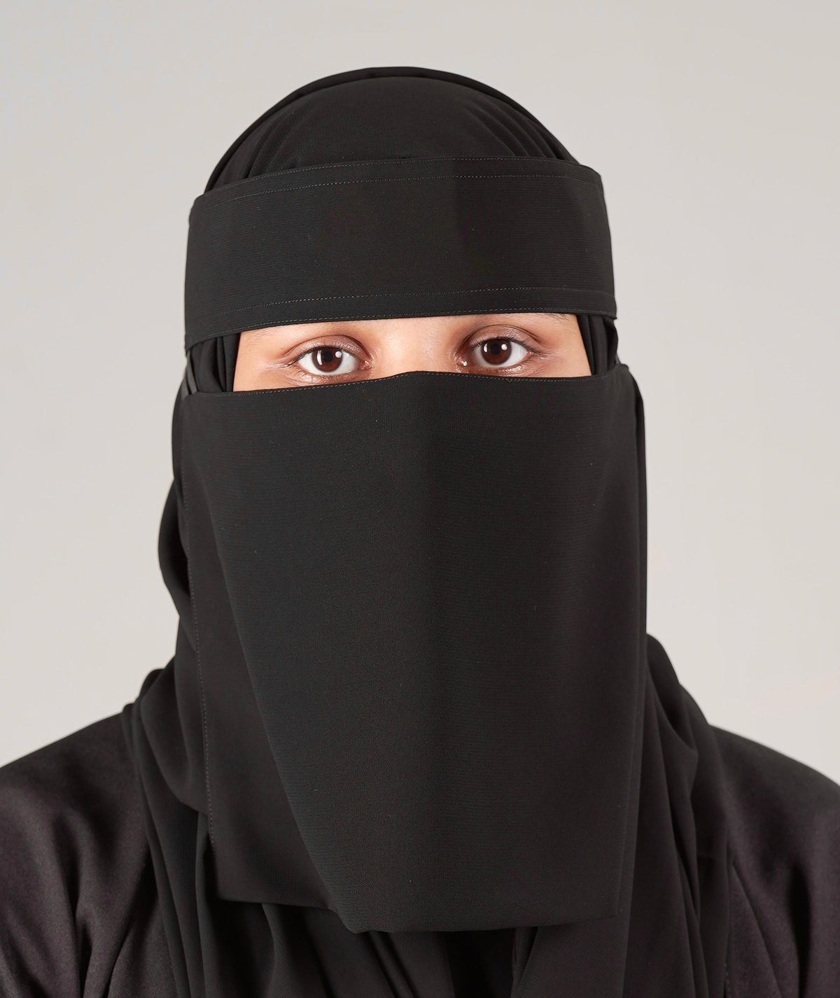 Liara Small Double Elastic Niqab – 8 Inch Length