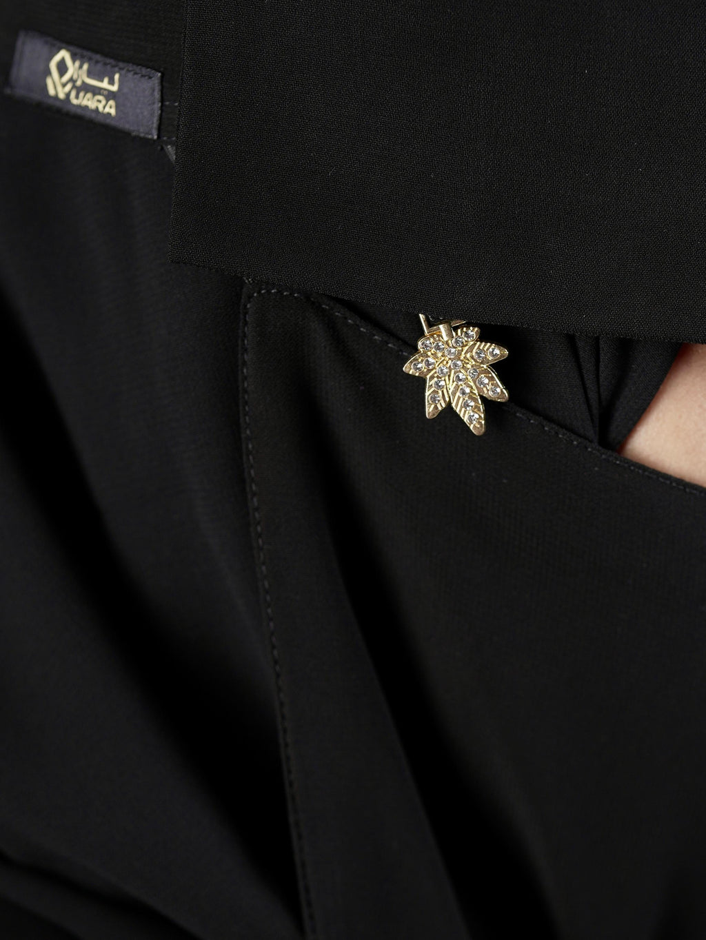 Liara Medium Flap Niqab with Leaf Locket – 10 Inch Length
