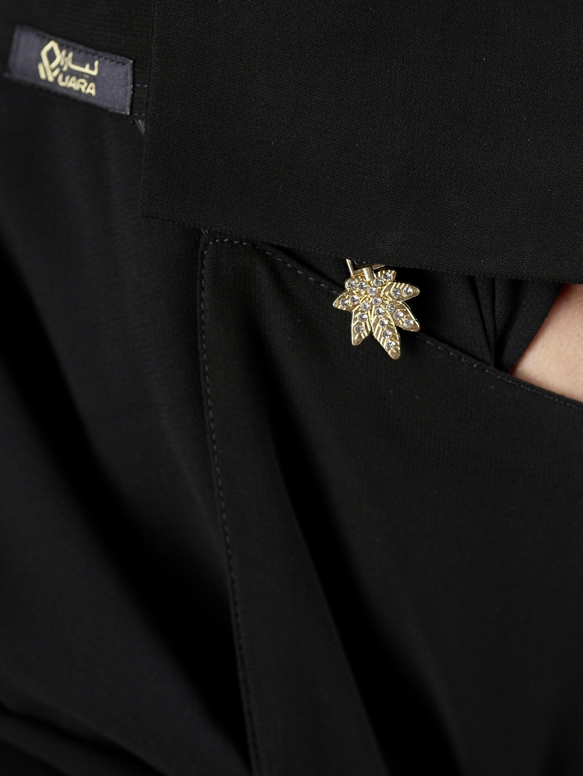 Liara Medium Flap Niqab with Leaf Locket – 10 Inch Length