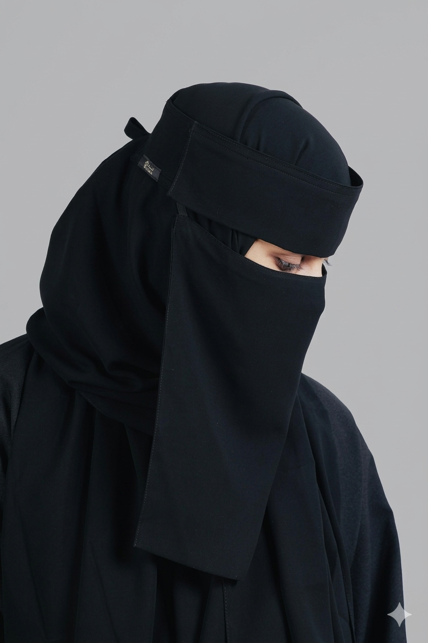 Liara XL Flap Niqab – 13 Inch Length
