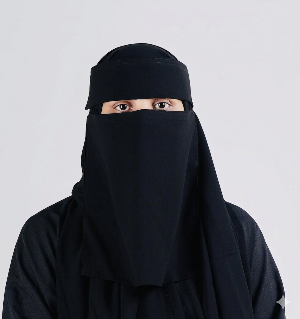 Liara XL Flap Niqab – 13 Inch Length