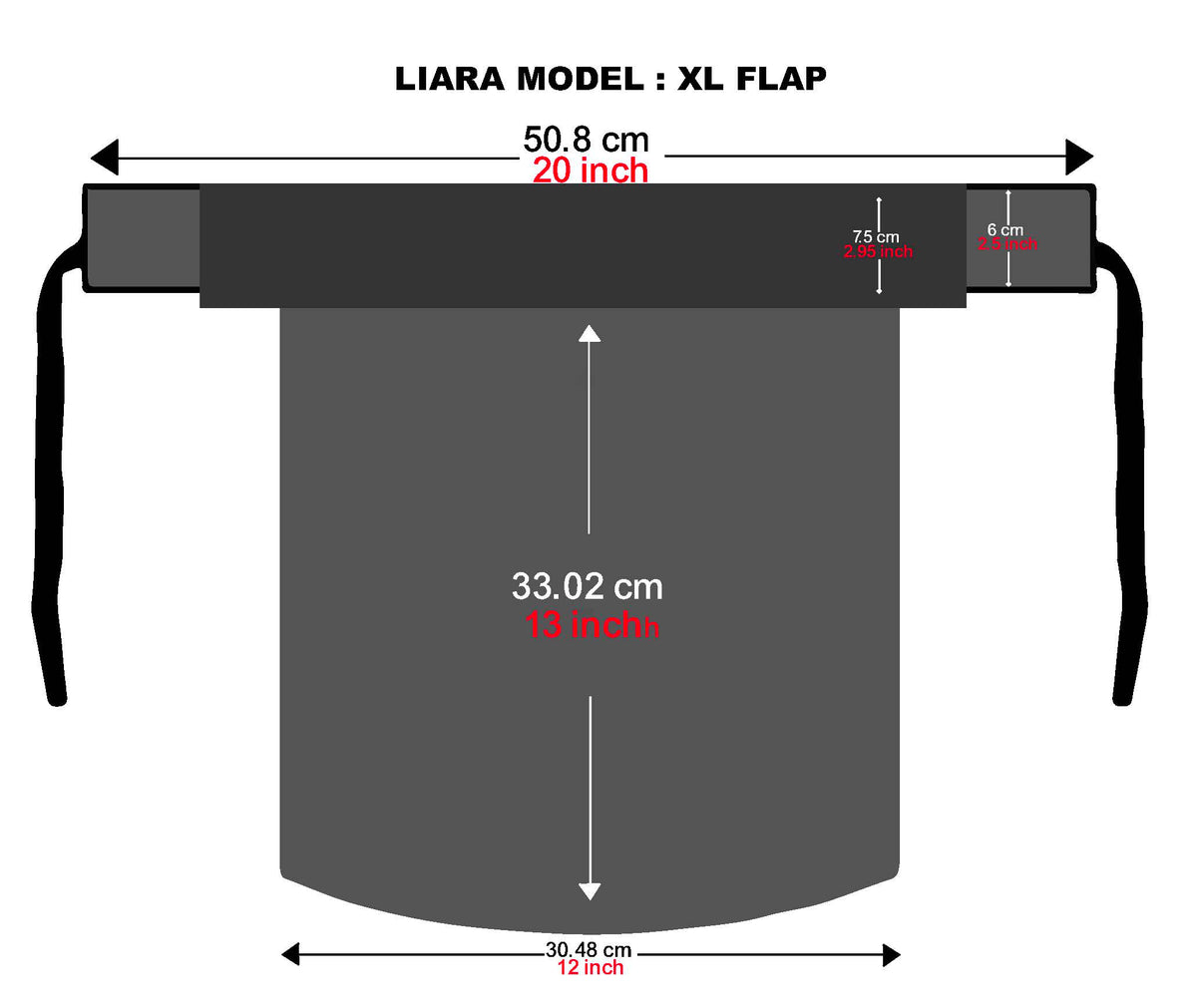Liara XL Flap Niqab – 13 Inch Length